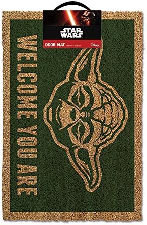 'Welcome you are' green Yoda doormat 