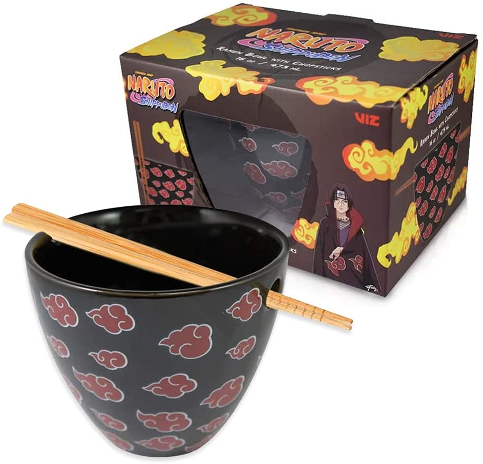 Naruto ramen rice soup bowl with chopsticks