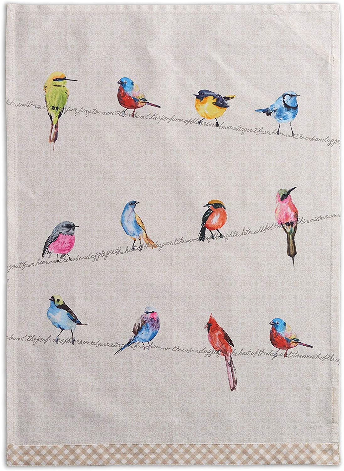 'Birdies on a wire' kitchen towel