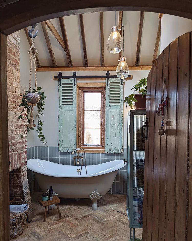 rustic bathroom