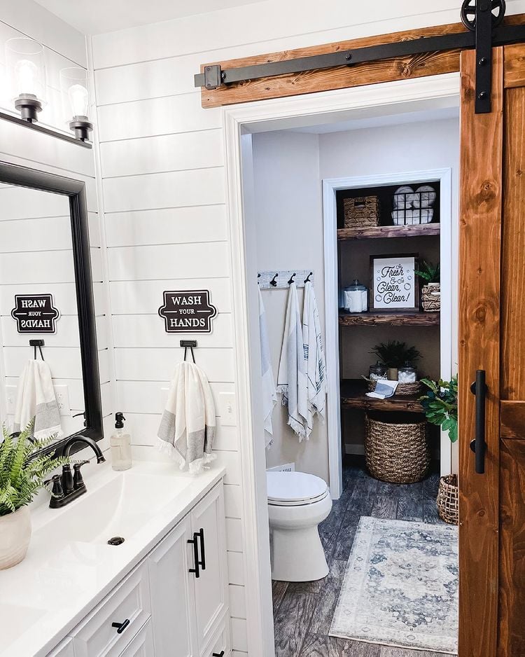 rustic bathroom