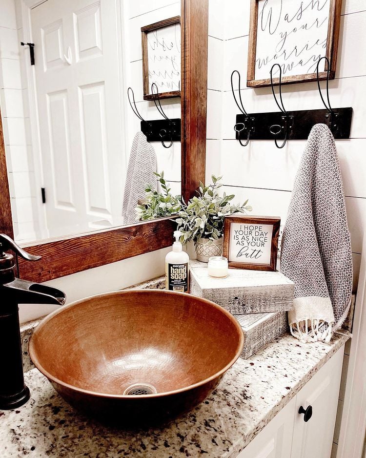 rustic bathroom