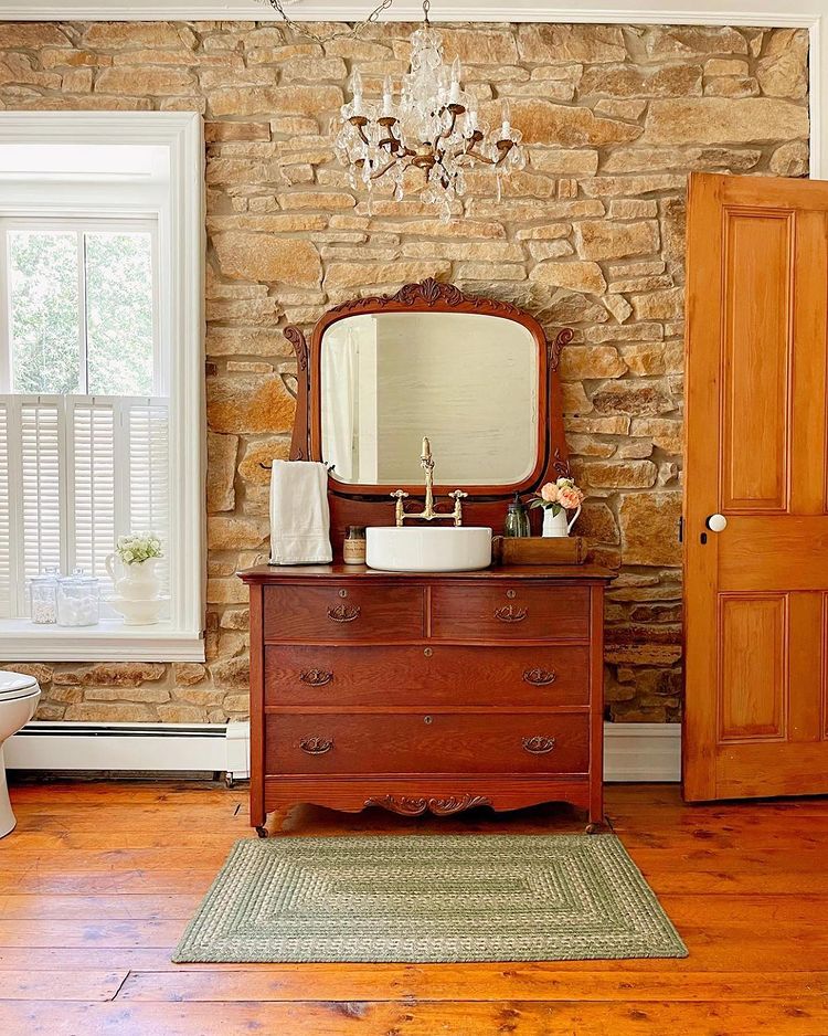 rustic bathroom