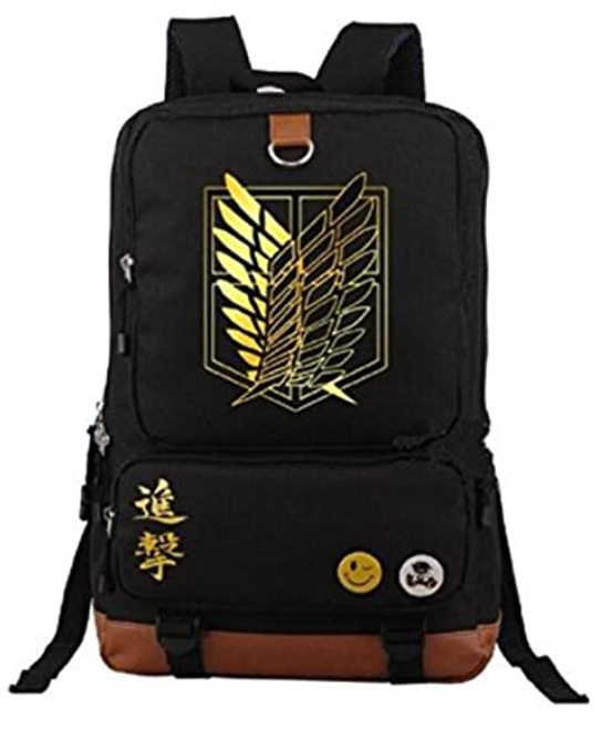 Attack On Titan black school bag