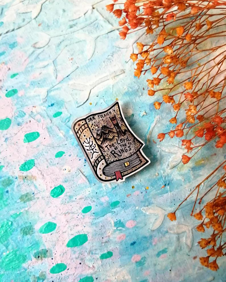 J.R.R. Tolkien enamel pin brooch